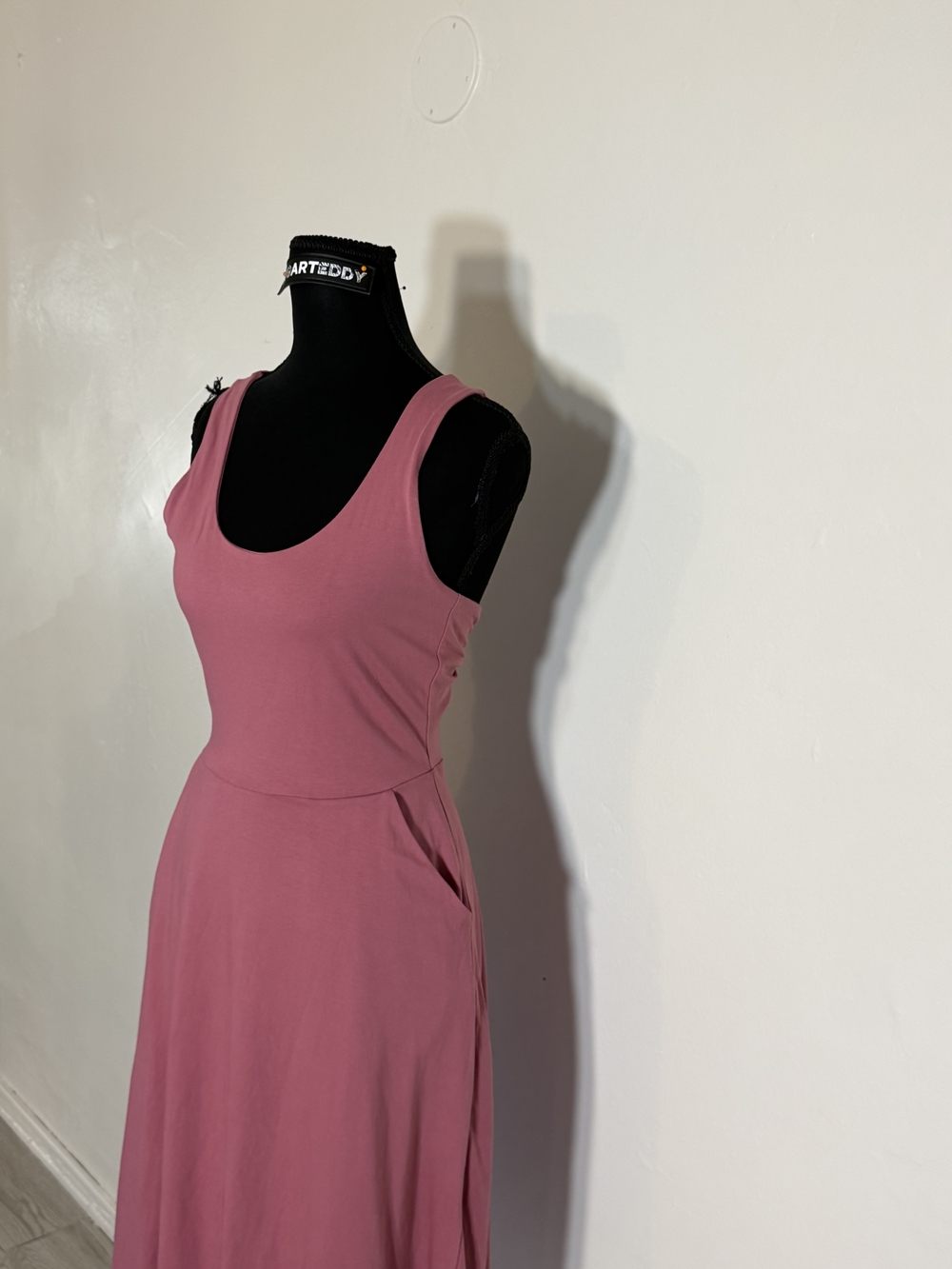 Pact Sleeveless Rose Pink Tie-Back Midi Dress - Picture 11 of 16